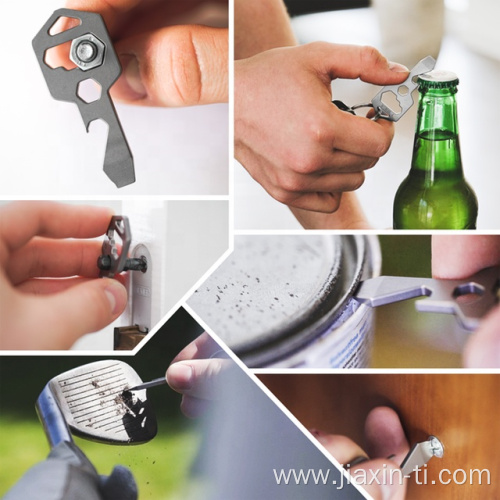 Titanium Bottle Opener Keychain Multitool with high quality